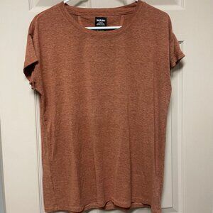 PrAna‎ Cozy Up Scoop Neck Tee rust orange size M